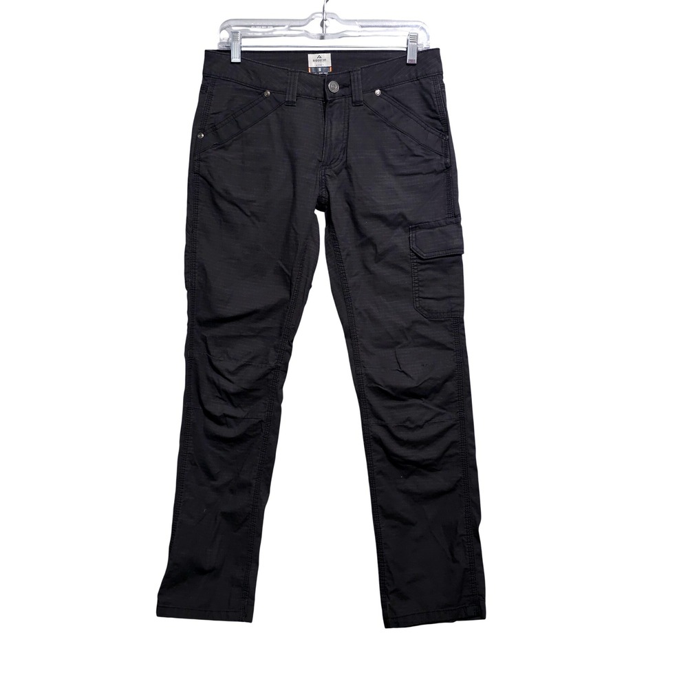 Ridgecut Toughwear Womens Black Ripstop Cargo Work Pants Size 6 RC11011 Utility